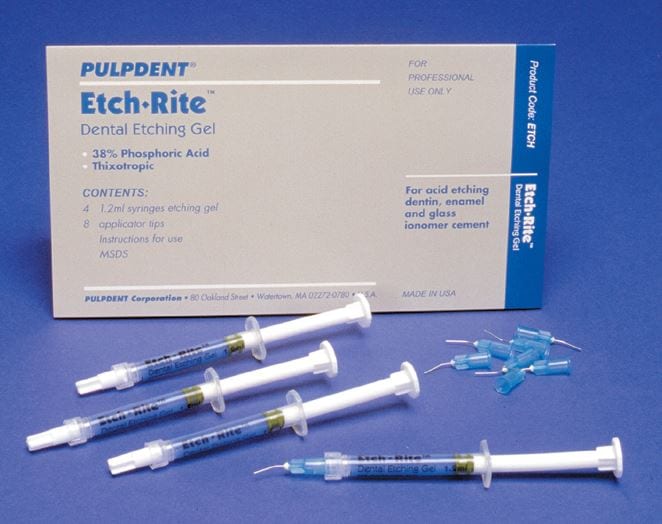 Pulpdent Etsgel Etch-Rite 38% 4x1,2ml+ 8 spetsar