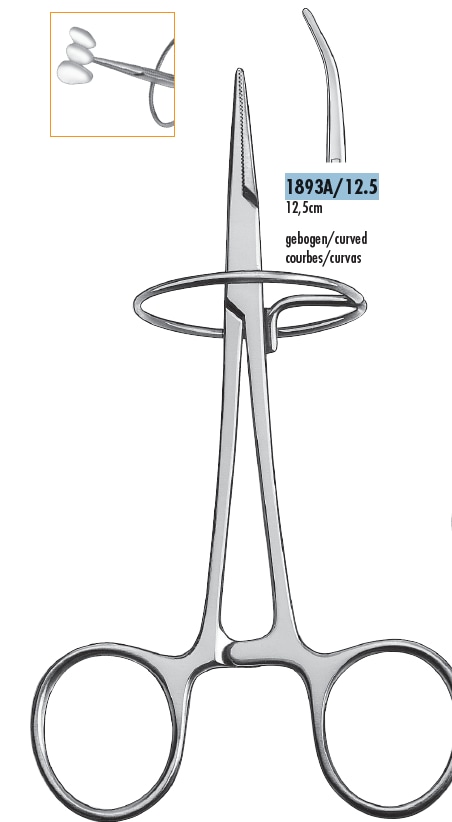 Kronhållartång 12,5cm böjd