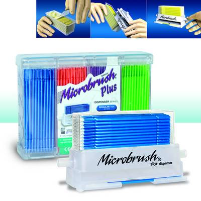 Microbrush Plus Dispenser Fin rosa 100st