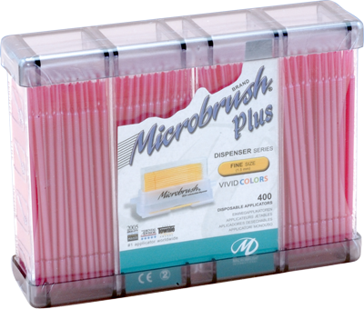 Microbrush Plus Dispenser Fin rosa 100st