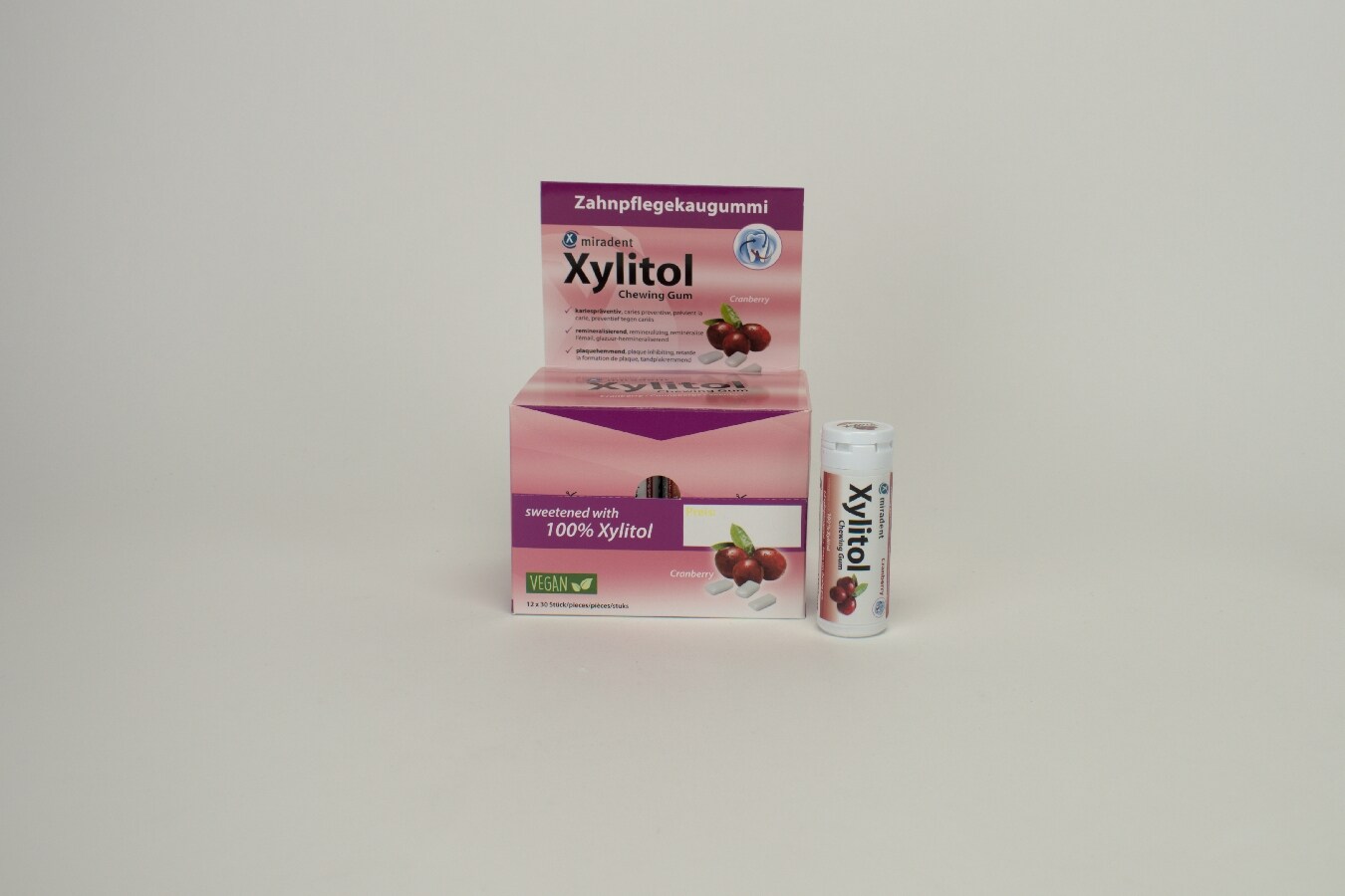 Miradent Xylitol Gum Cranberry 12x30st