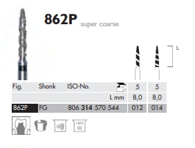 FG Diamantborr 862 P 012 MEIPREP 5st