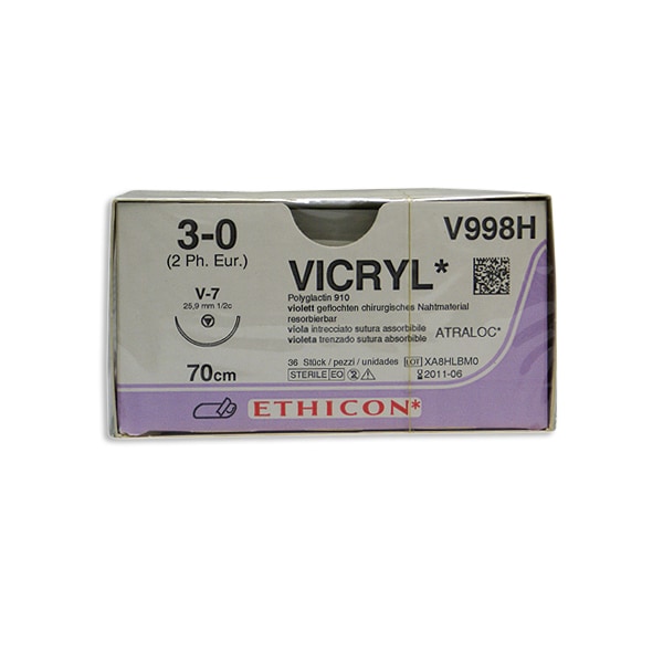 Sutur Ethicon Vicryl 3-0 violett V-7 36st