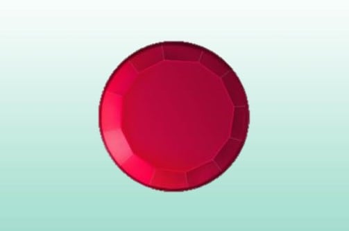 Tandsmycke Röd/Ruby 2,0mm