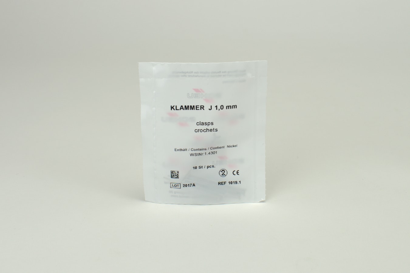 J-klammer 1,0mm rak 10st