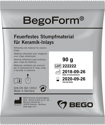 Begoform stansmaterial 15x90g