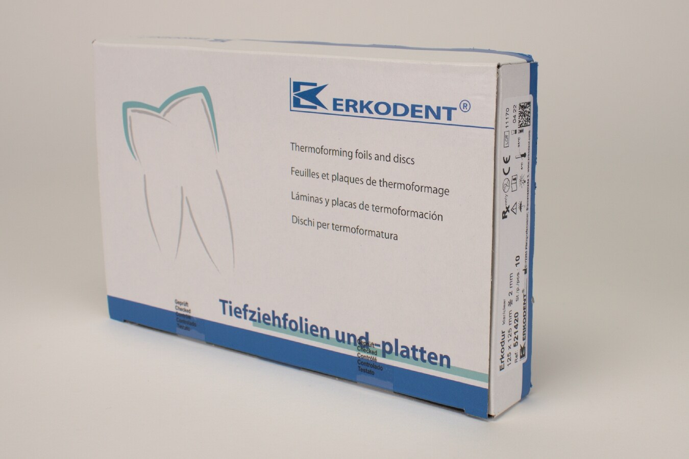 Erkodur 2,0mm 125x125mm klar 10st