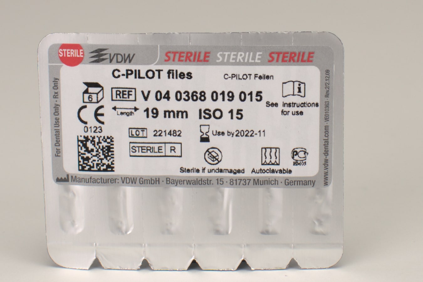 C-Pilot Fil 19mm 15 vit sterila 6st