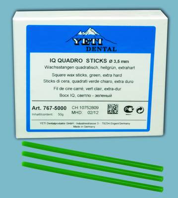 Yeti IQ Quadro Sticks hård 3,0mm grön 50g