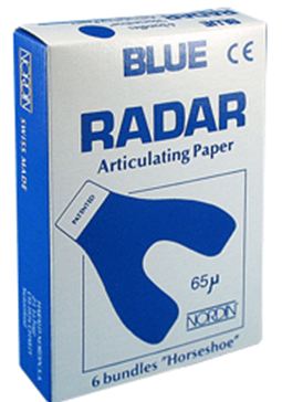 Artikulationspapper Blue Radar U-form 6x12blad