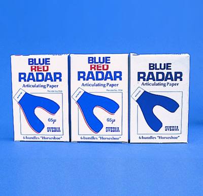 Artikulationspapper Blue Radar U-form 6x12blad