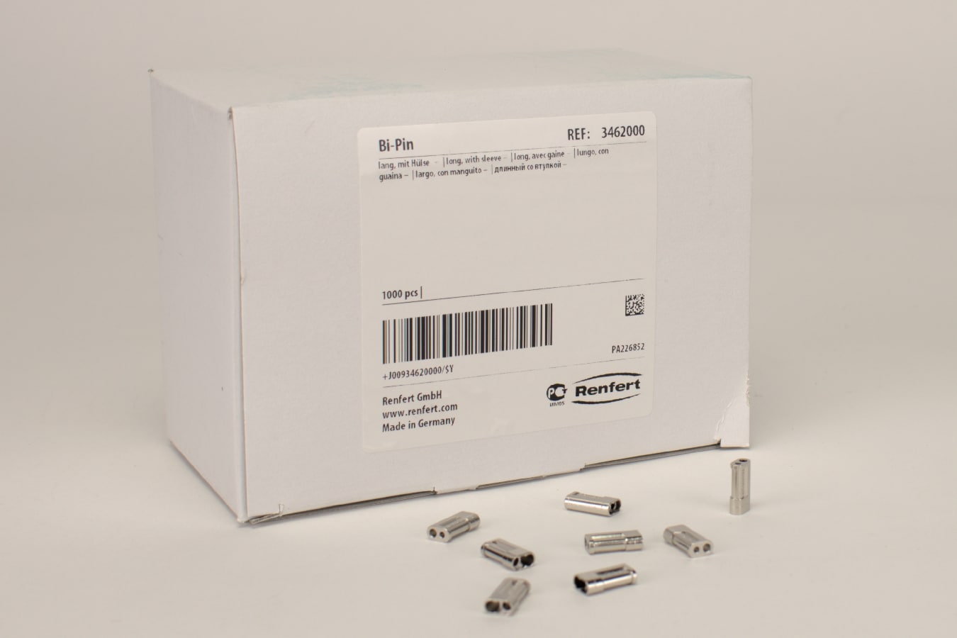 Renfert Bi-Pin med hylsa 1000st