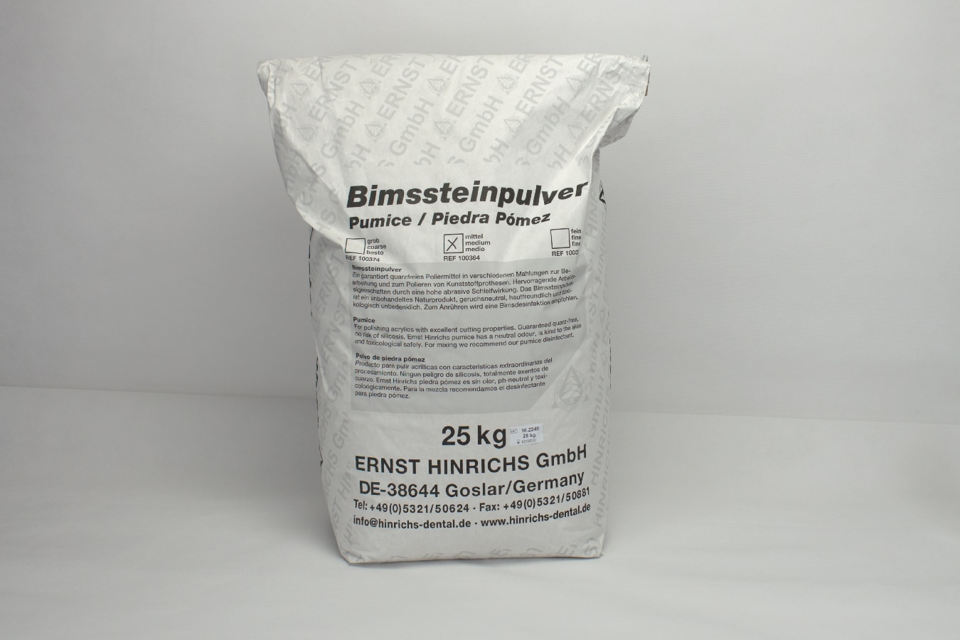 Pimpstenspulver medium 25kg