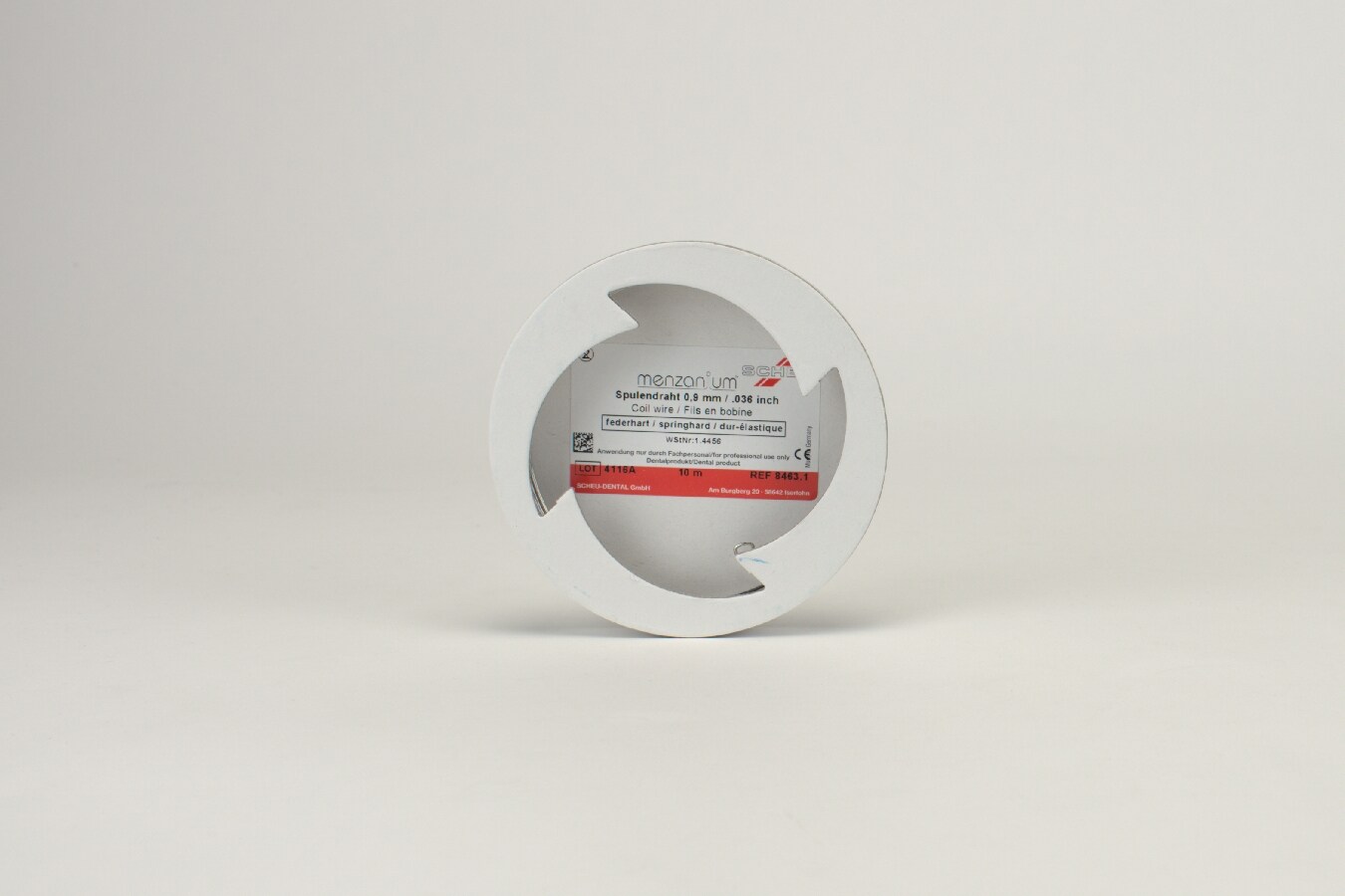 Menzanium nickelfri 0,9mm fjäderhård 10m
