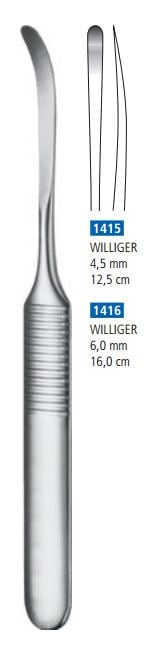 Raspatorium enl. Williger 6,0mm enkel 16cm