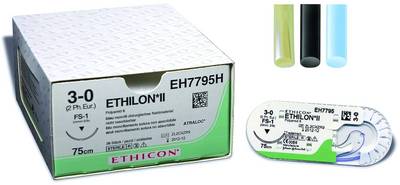 Sutur Ethicon Ethilon 5-0 svart P-3 36st