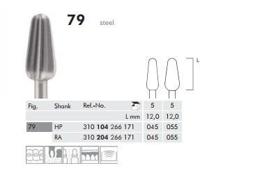 Hst Stål Fräs 79 045  5st