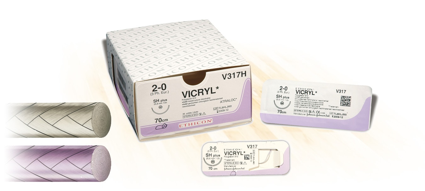 Sutur Ethicon Vicryl 2-0 violett SH 36st
