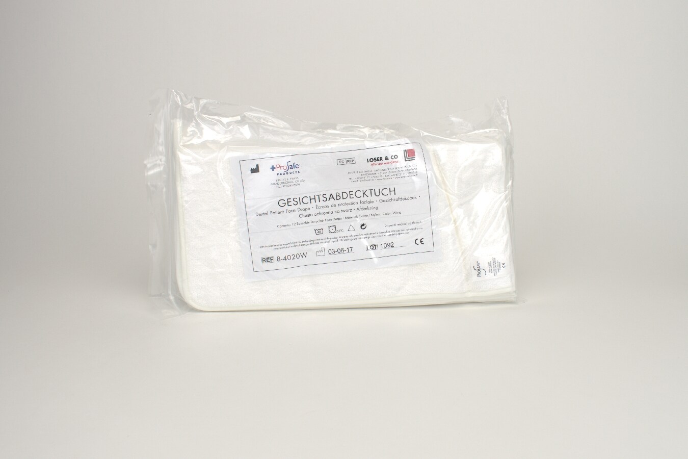 Ansiktsskydd Frotte vit 12st