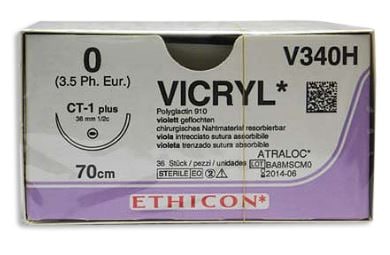Sutur Ethicon Vicryl 0 violett CT-1 36st