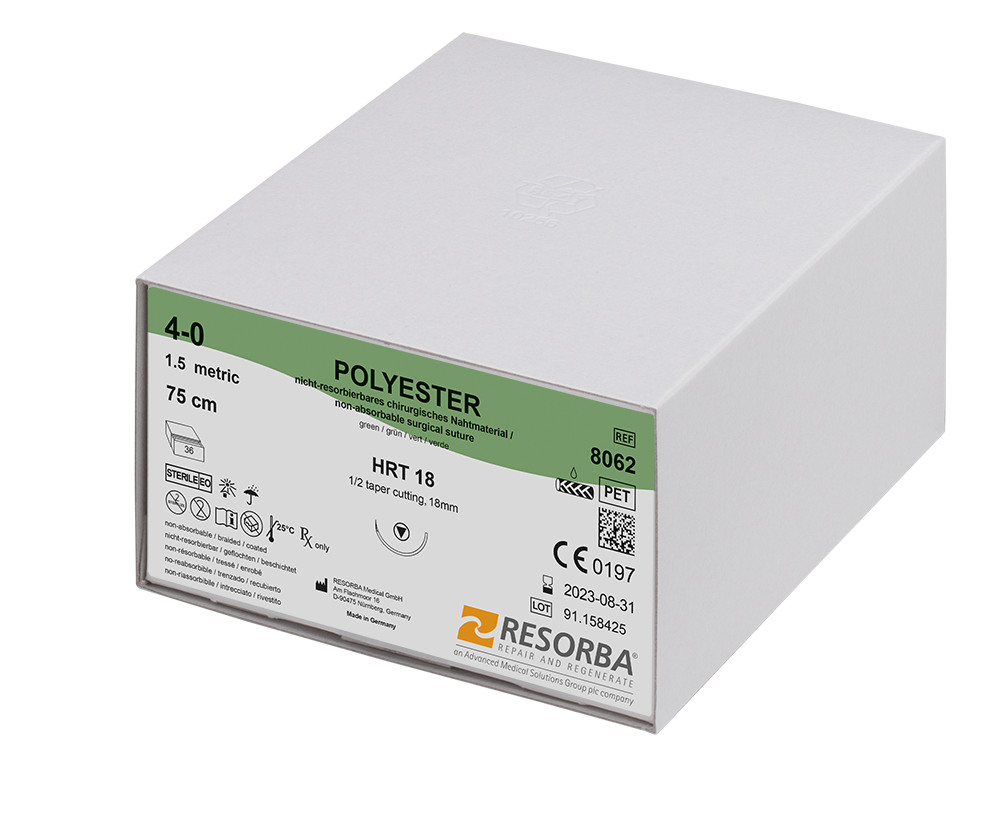 Sutur Resorba Polyester 5/0 HRT18 12st