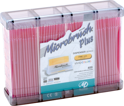 Microbrush Plus Dispenser Fin rosa 400st
