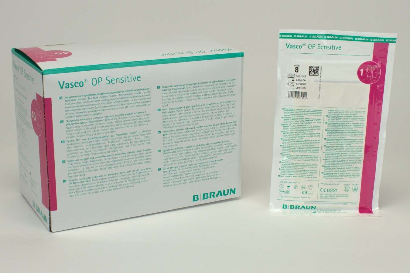 OP Handske Vasco Sensitive 8 latex 40par