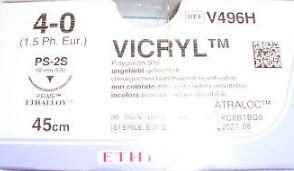 Sutur Ethicon Vicryl 4-0 ofärgad PS-2S 36st