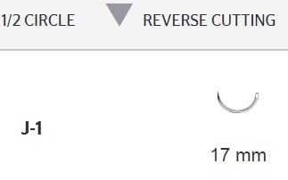 Sutur Ethicon Mersilene 4-0 grön nål J-1 12st