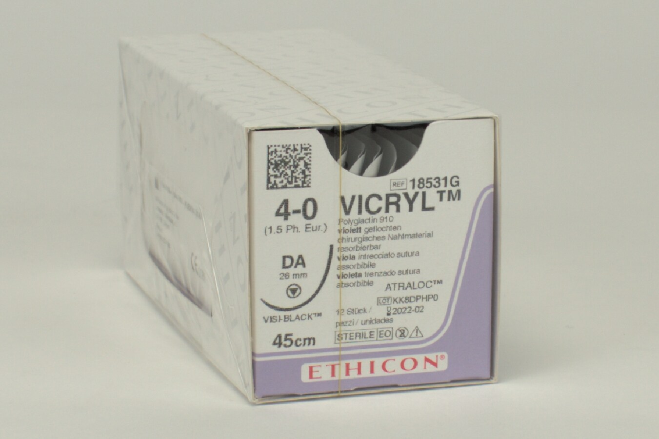 Sutur Ethicon Vicryl 4-0 violett DA Visi-Black 12st