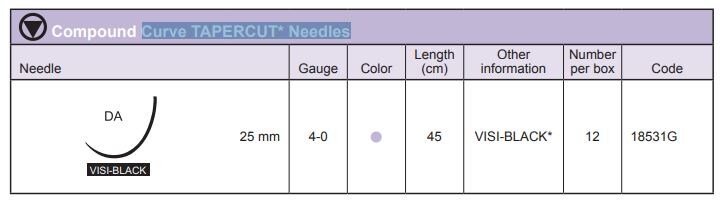 Sutur Ethicon Vicryl 4-0 violett DA Visi-Black 12st