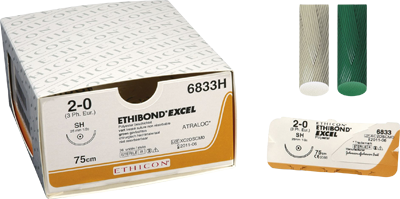 Sutur Ethicon Ethibond Excel 4-0 grön DA VB 12st