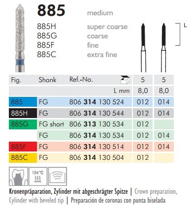 FG Diamantborr 885 G 012 5st