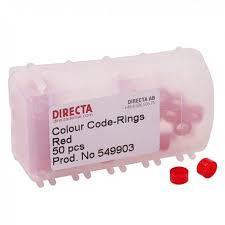 Colour Code ID ring röd 50st