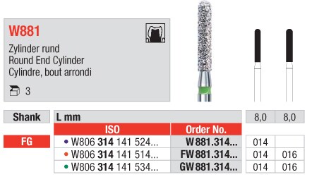 FG Diamantborr White Tiger W881.014 3st