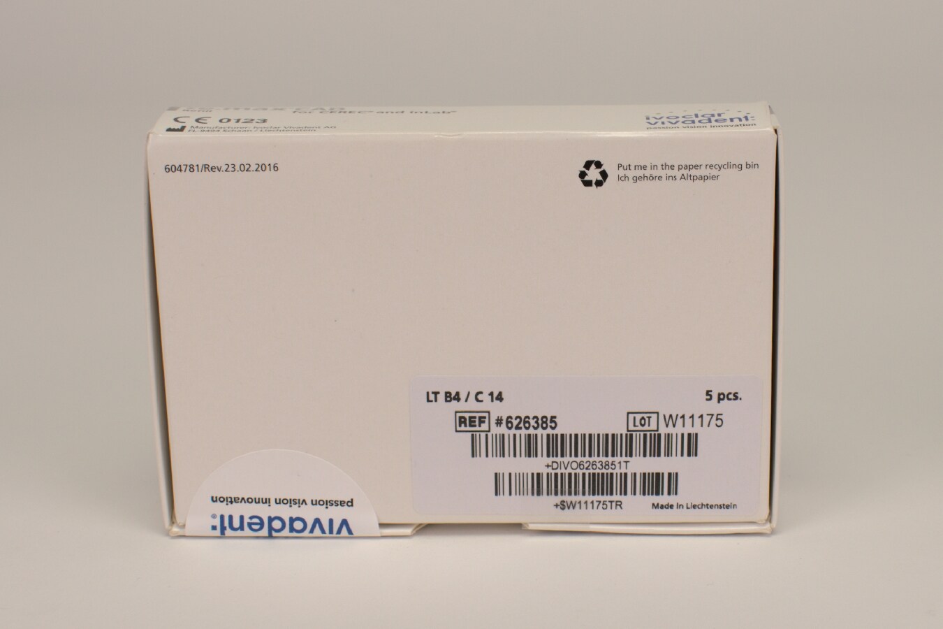 IPS e.max CAD Cerec/inLab LT B4 C14 5st