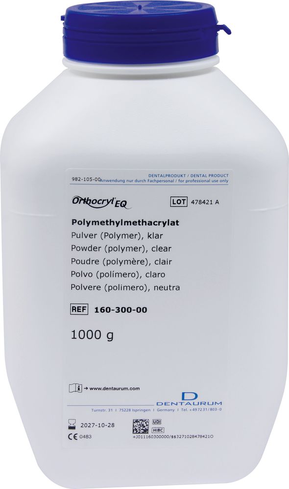 Orthocryl EQ Polymer klar Pulver 1kg