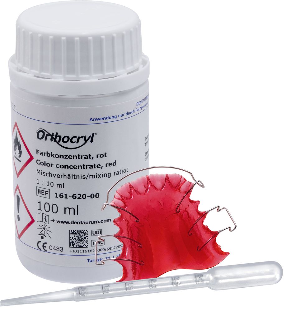 Orthocryl färgkoncentrat röd 100ml