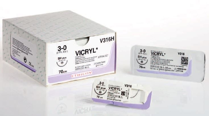 Sutur Ethicon Vicryl 2-0 violett RB-1 36st