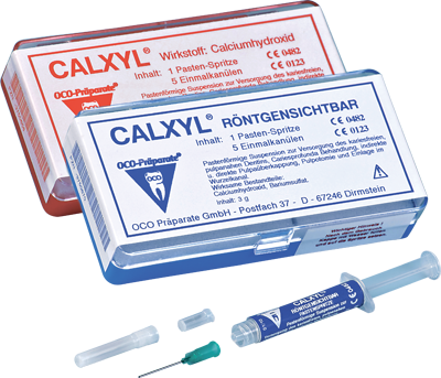 Calxyl blå Spruta 3g calciumhydroxid