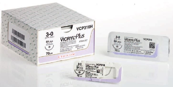 Sutur Ethicon Vicryl Plus 4-0 violett SH-1 36st