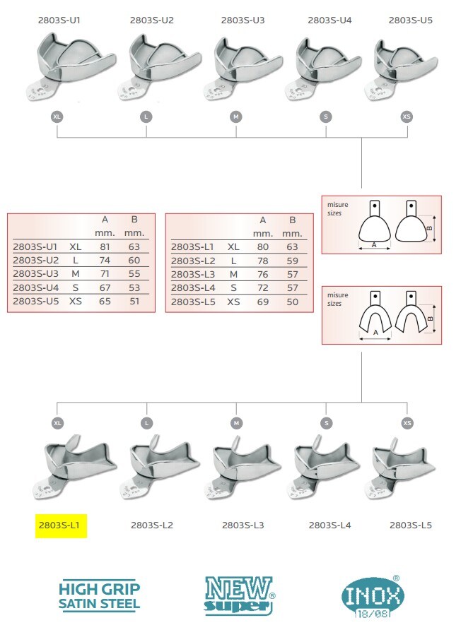 Avtryckssked 2803S operforerad matt UK XL L1