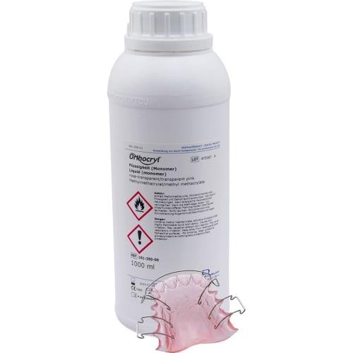 Orthocryl vätska rosa-transparent 500ml