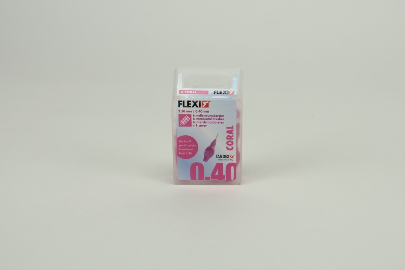 Mellanrumsborste FLEXI rosa 0,40mm 6st