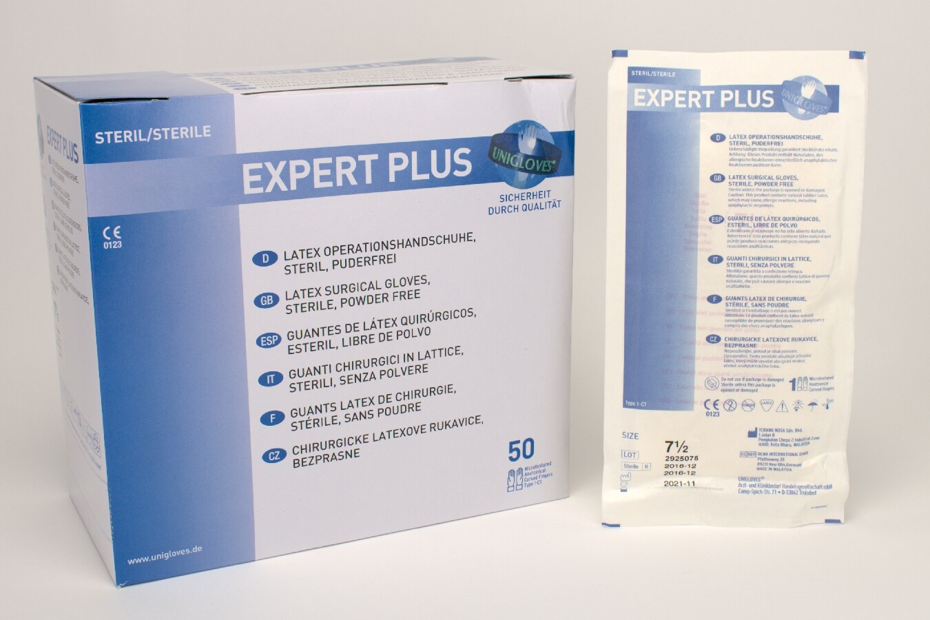 OP Handske Expert Plus Latex PF 7,5  50Par