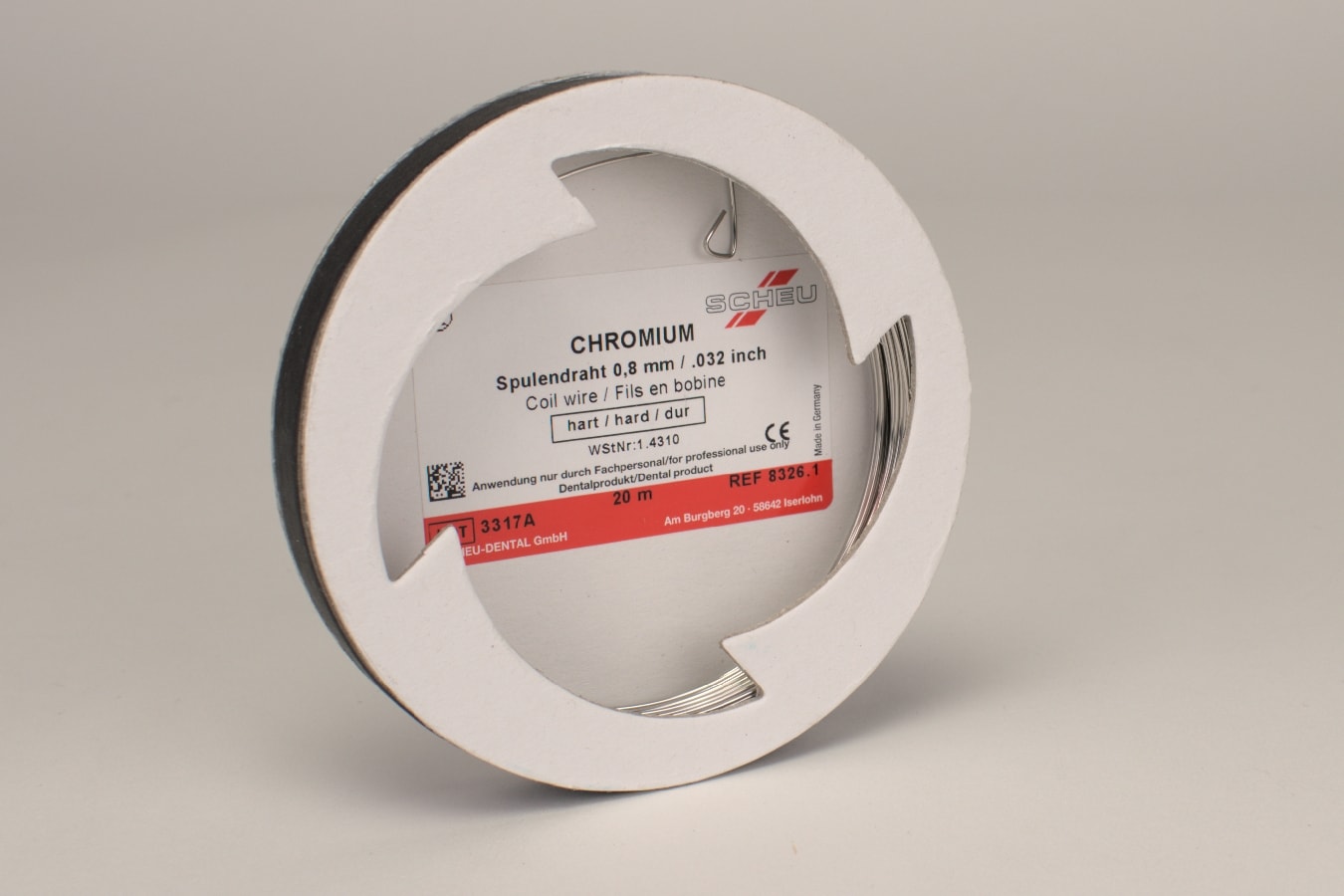 Chromium Klammertråd 0,8mm hård 20m