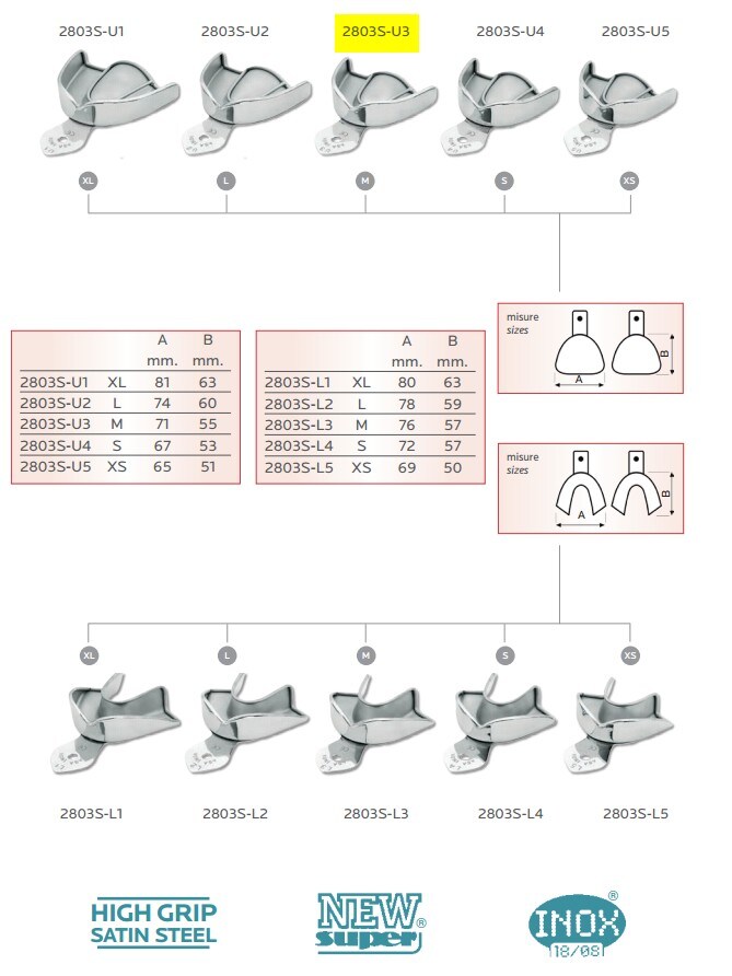 Avtryckssked 2803S operforerad matt ÖK M U3