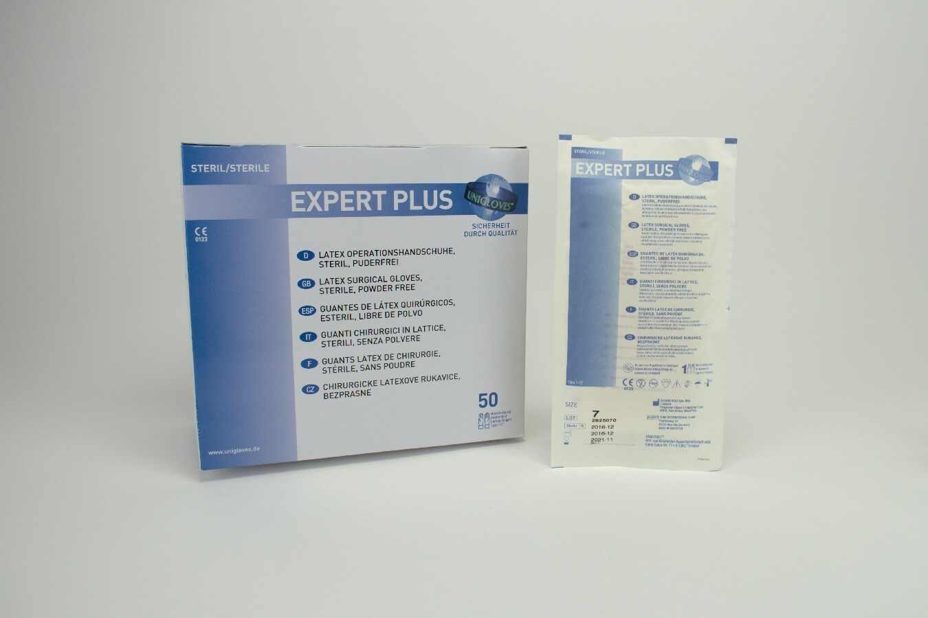 OP Handske Expert Plus Latex PF 7,0  50Par