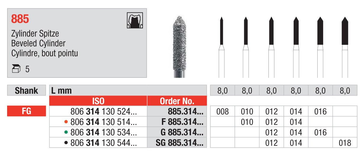 FG Diamantborr 885.012 5st