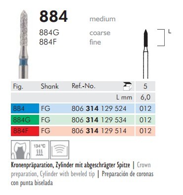 FG Diamantborr 884 012 5st